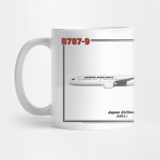 Boeing B787-9 - Japan Airlines (Art Print) Mug